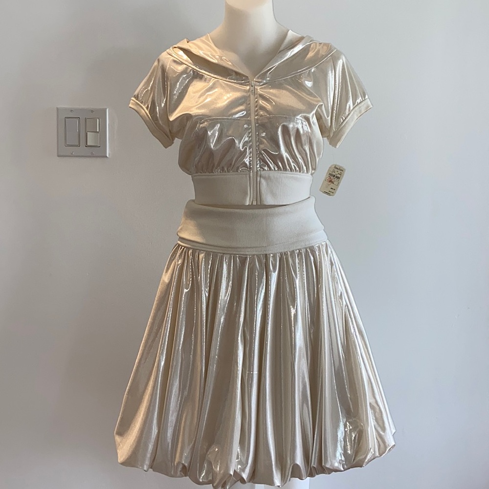 Metallic Skirt Set